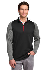 Nike Dri-FIT Stretch 1/2-Zip Cover-Up. 779795 - Black/ Dark Grey/ Gym Red
