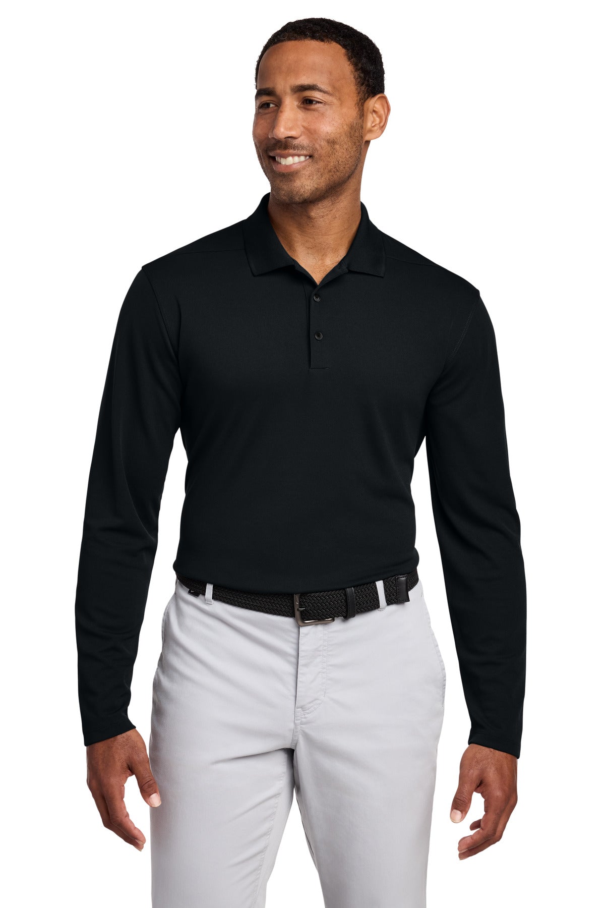 Nike Dri-FIT Micro Pique 2.0 Long Sleeve Polo NKDC2104 - Black