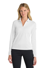 Nike Women's Dri-FIT Micro Pique 2.0 Long Sleeve Polo NKDC2105 - White