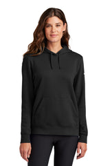 Nike Women's Club Fleece Sleeve Swoosh Pullover Hoodie NKFD9889 - Black