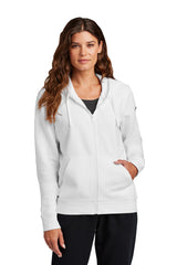 Nike Women's Club Fleece Sleeve Swoosh Full-Zip Hoodie NKFD9890 - White