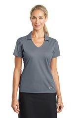 Nike Women's Dri-FIT Vertical Mesh Polo. 637165 - Cool Grey