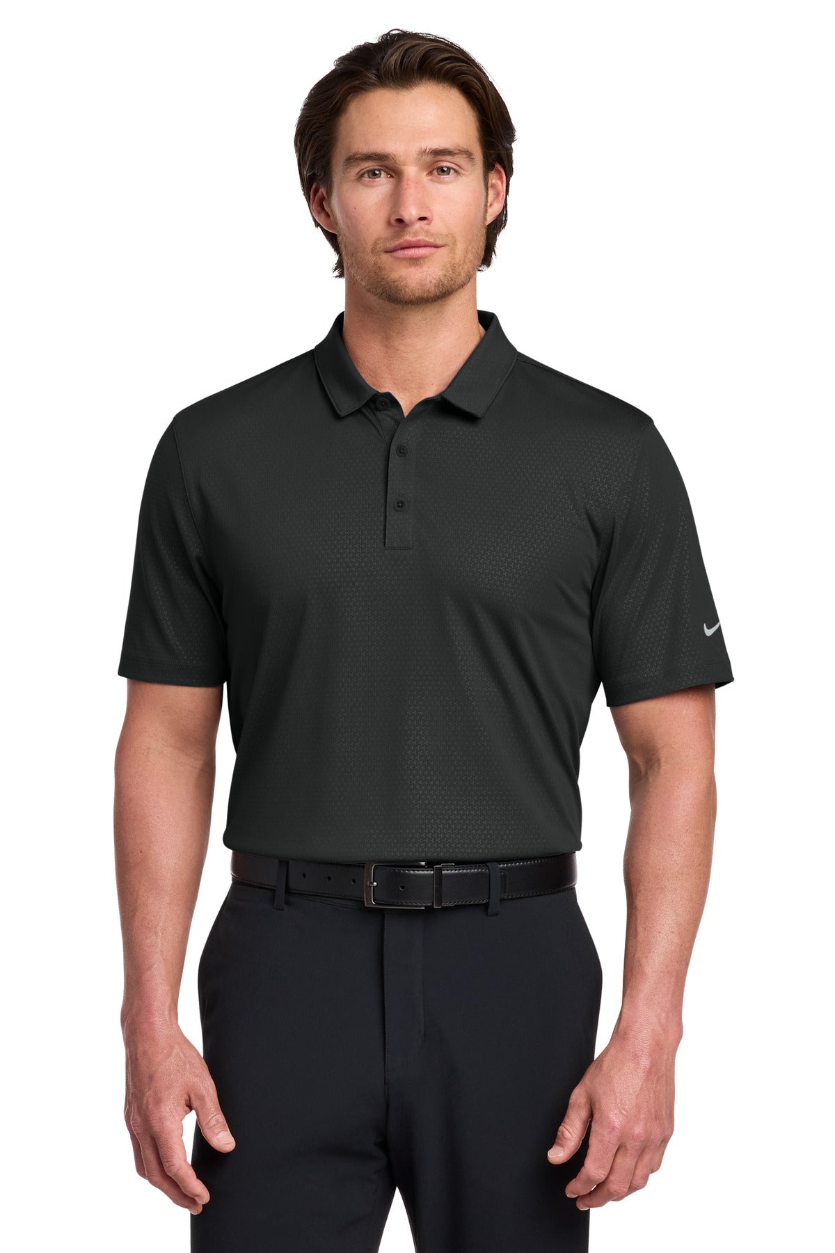Nike Dri-FIT Embossed Tri-Blade Polo. 838964 - Black