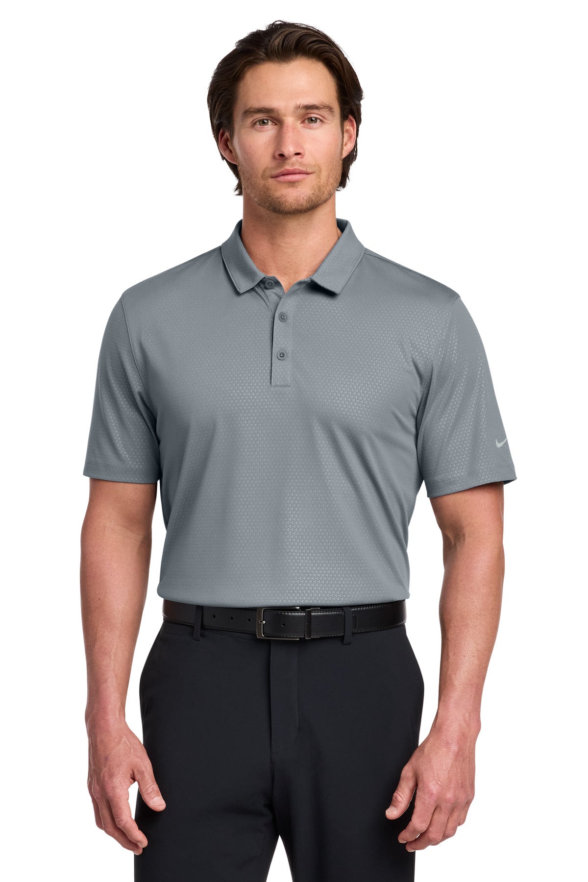 Nike Dri-FIT Embossed Tri-Blade Polo. 838964 - Cool Grey