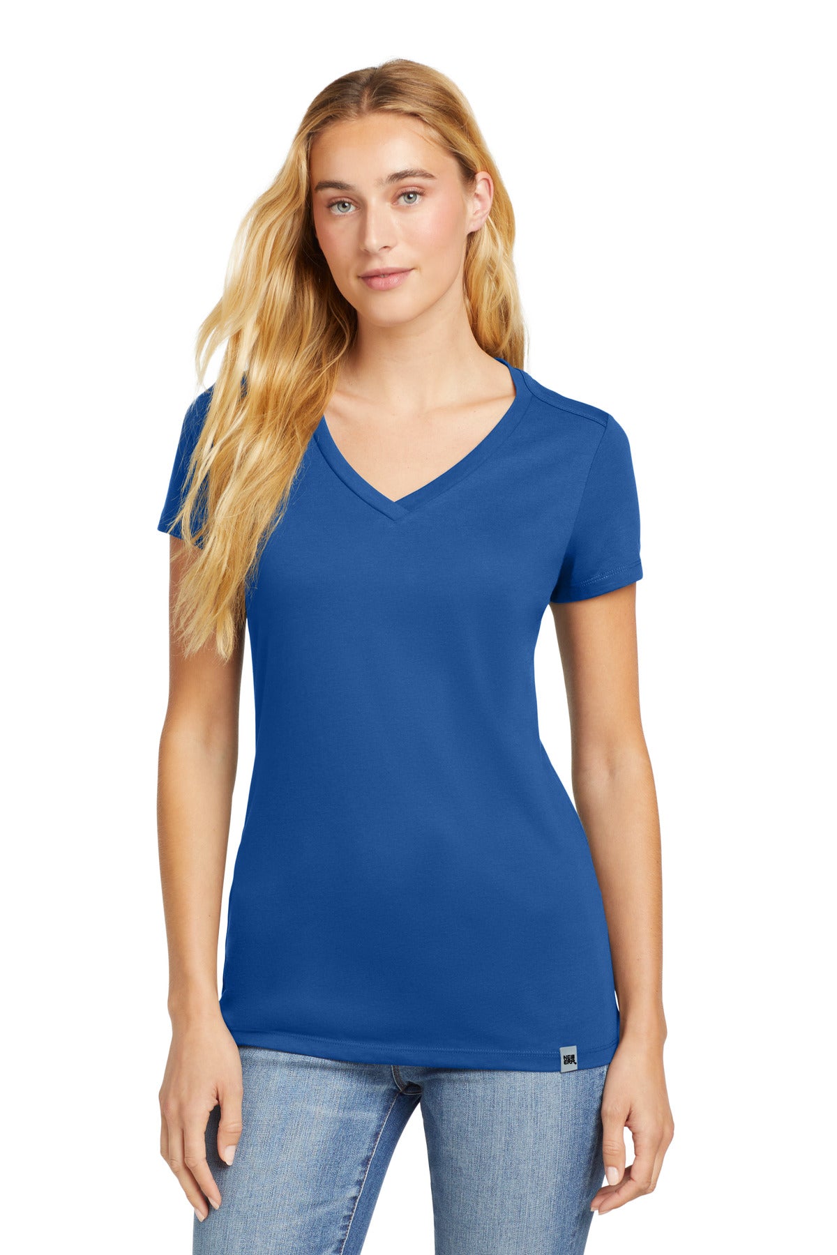 New Era ® Women's Heritage Blend V-Neck Tee. LNEA101 - Royal