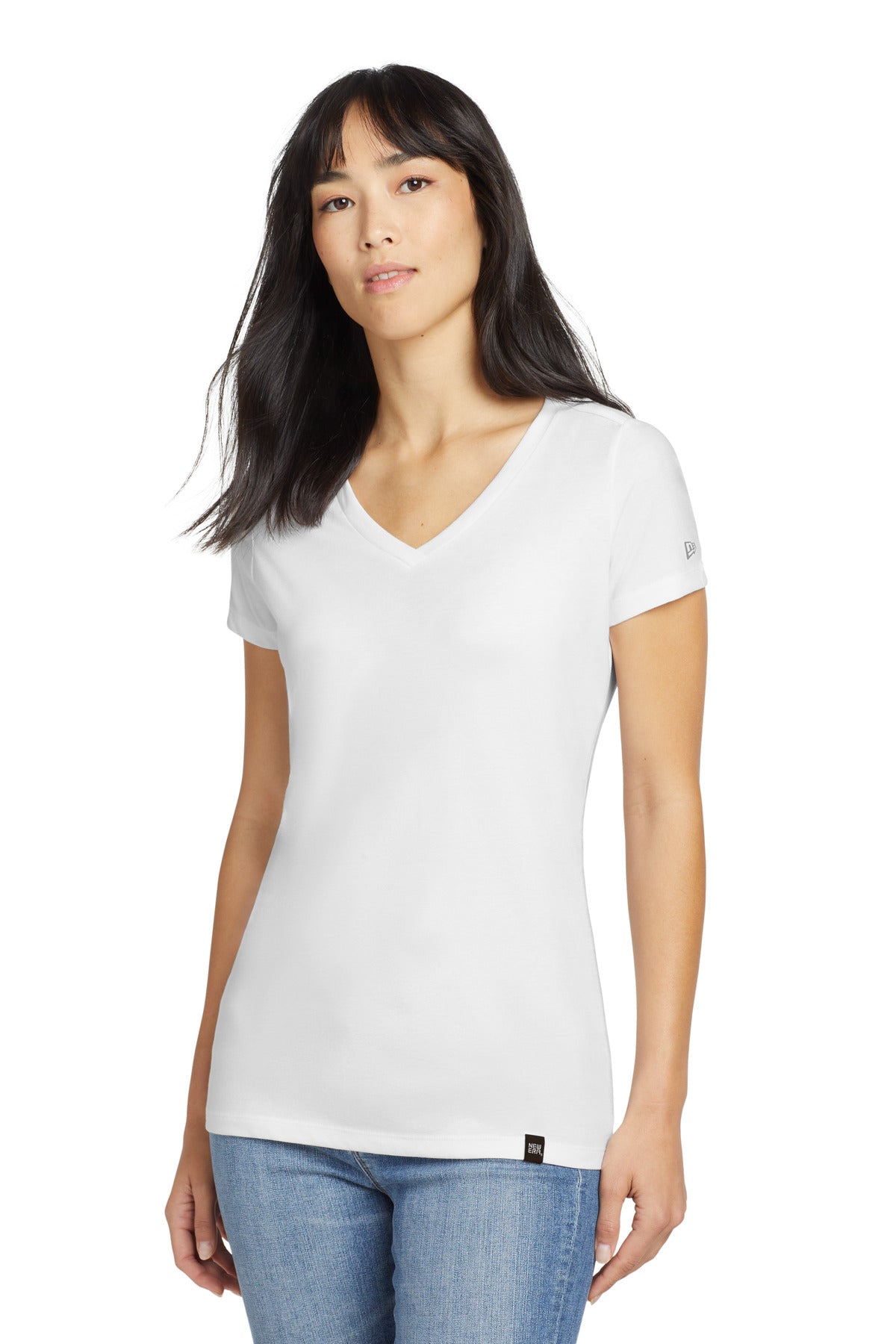 New Era ® Women's Heritage Blend V-Neck Tee. LNEA101 - White