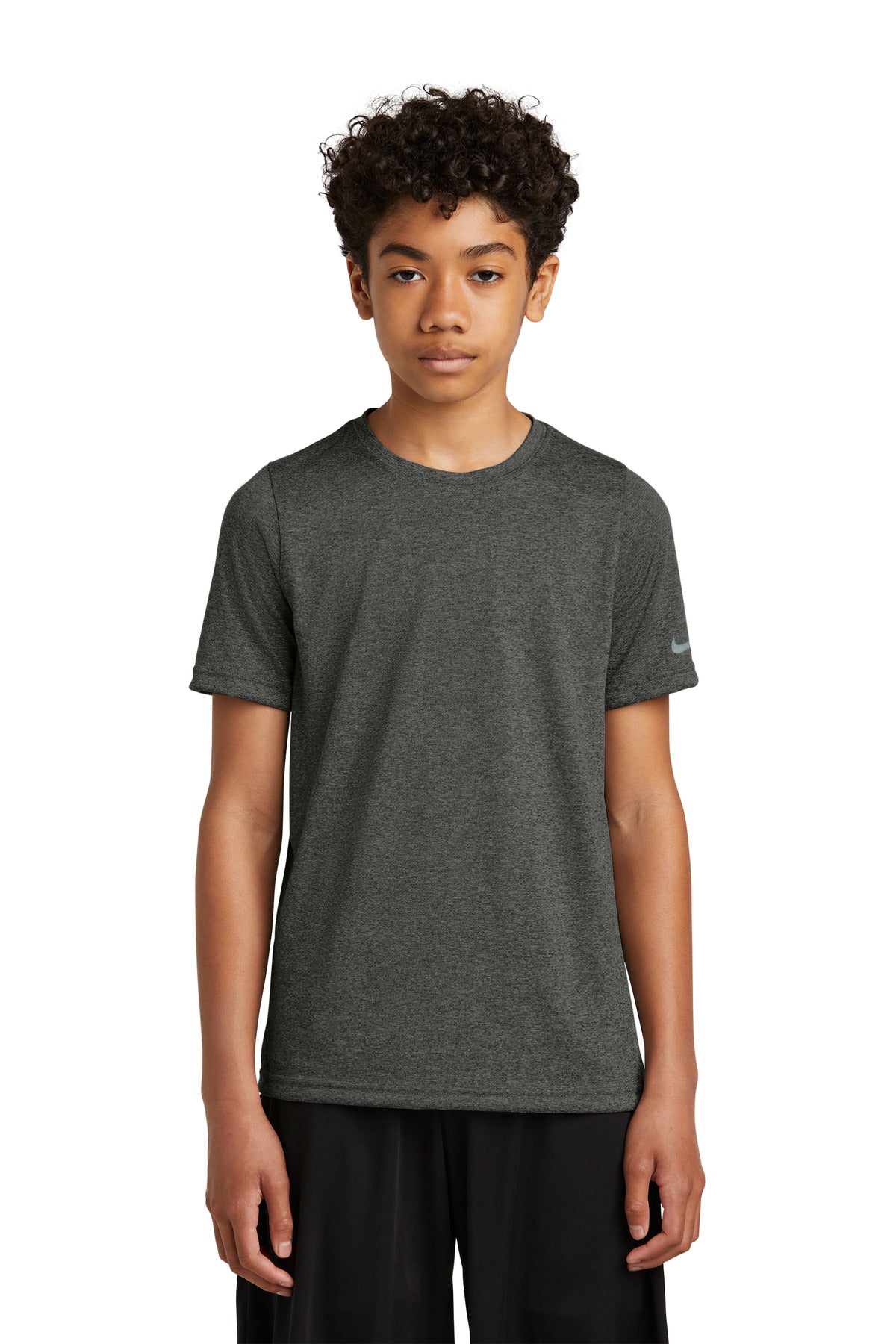 Nike Youth Swoosh Sleeve rLegend Tee NKDX8787 - Dark Smoke Heather