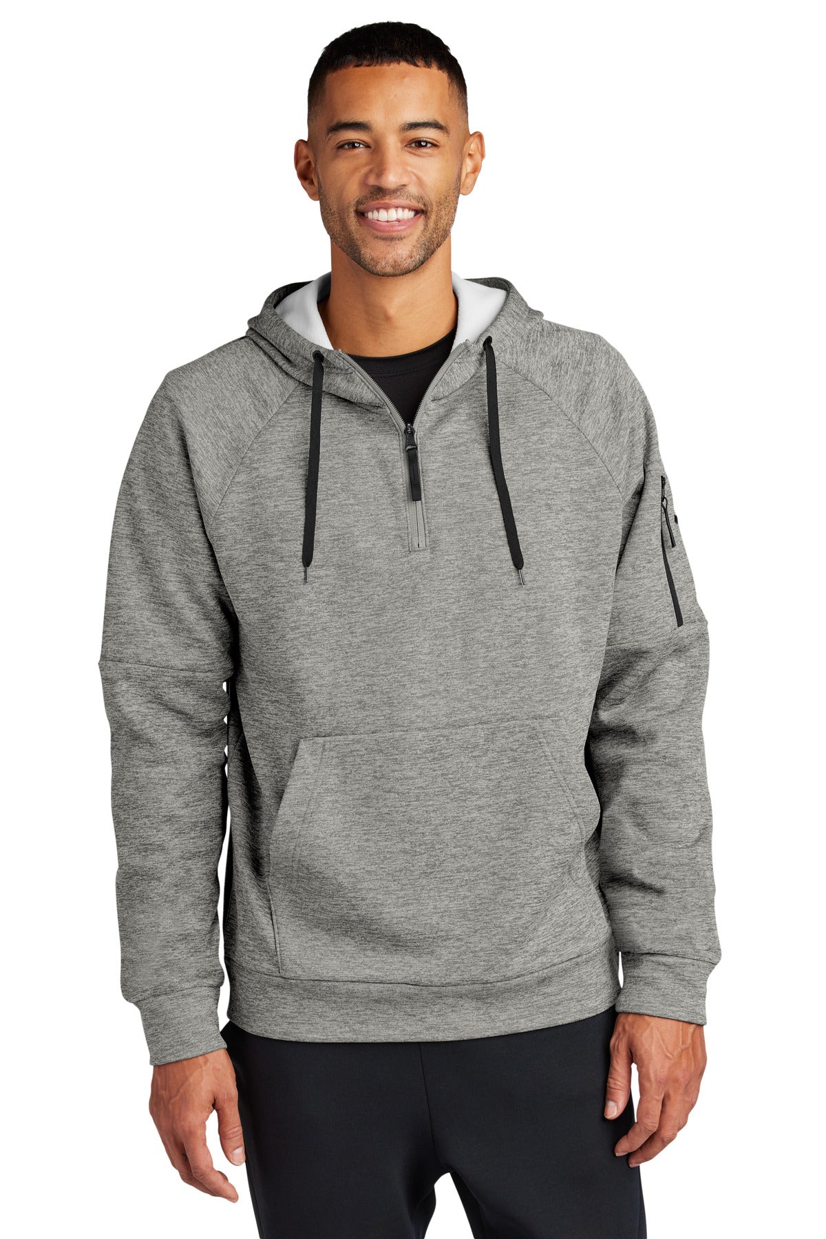 Nike Therma-FIT Pocket 1/4-Zip Fleece Hoodie NKFD9742 - Dark Grey Heather