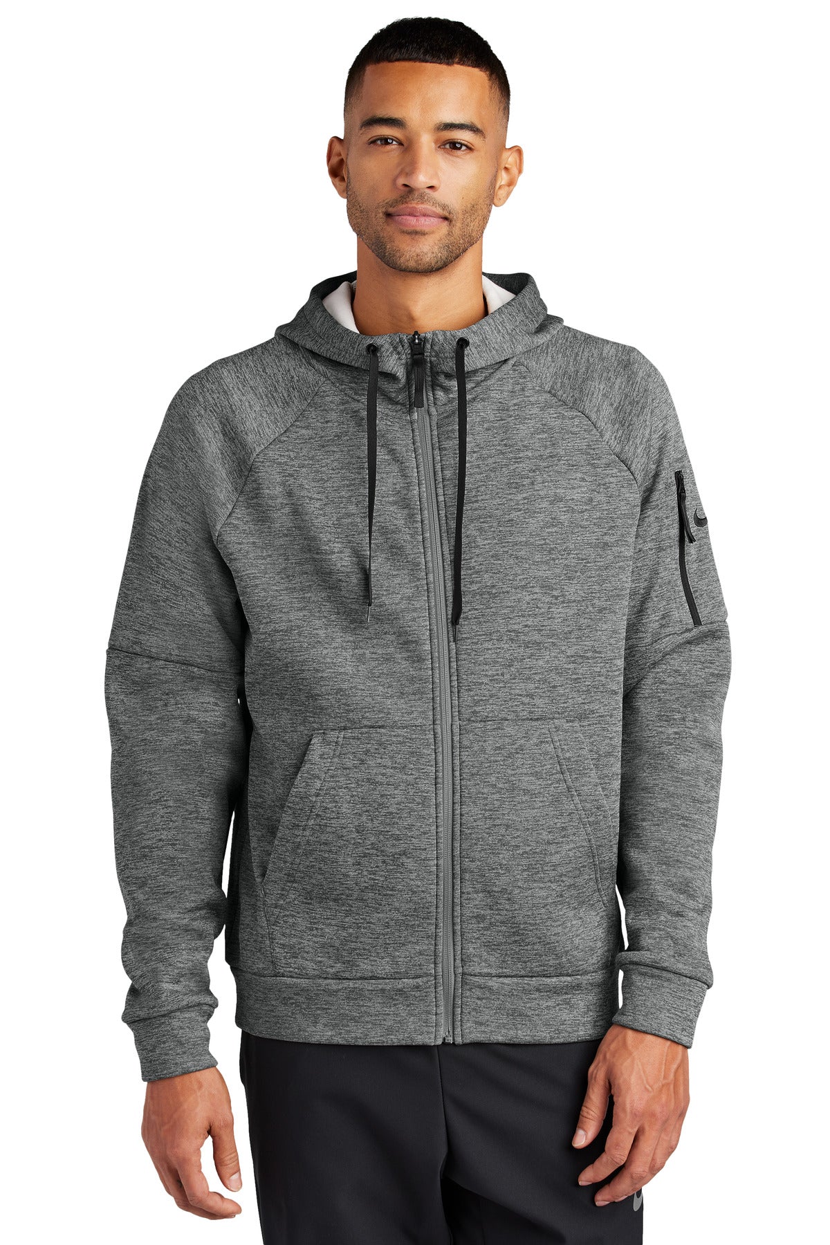 Nike Therma-FIT Pocket Full-Zip Fleece Hoodie NKFD9859 - Charcoal Heather