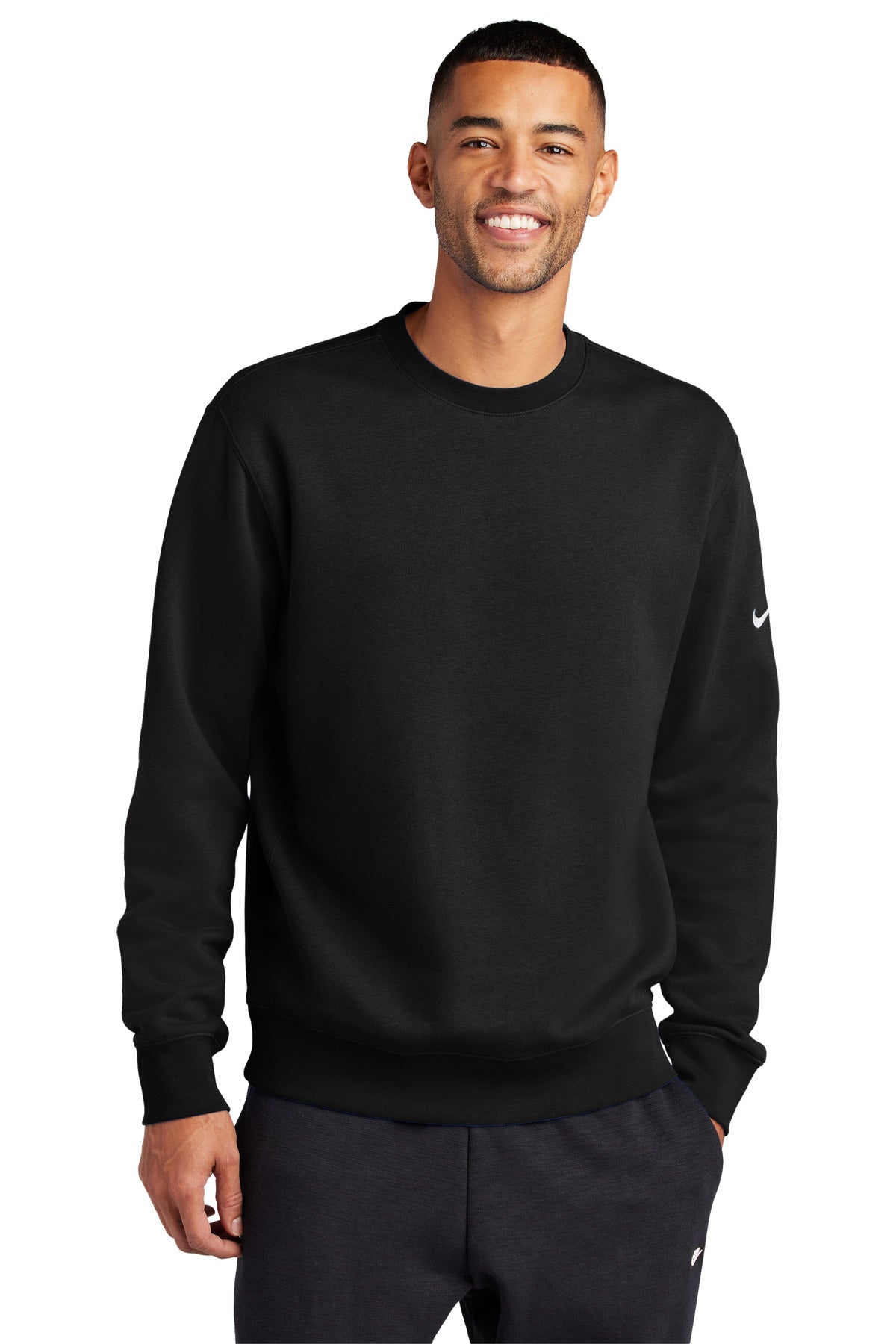 Nike Club Fleece Sleeve Swoosh Crew NKFD9863 - Black