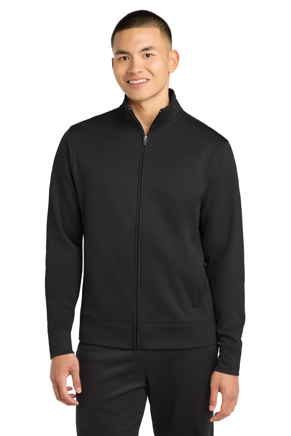 Sport-Tek® Sport-Wick® Fleece Full-Zip Jacket.  ST241 - Black