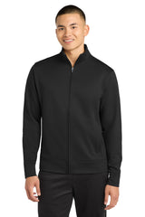 Sport-Tek® Sport-Wick® Fleece Full-Zip Jacket.  ST241 - Black