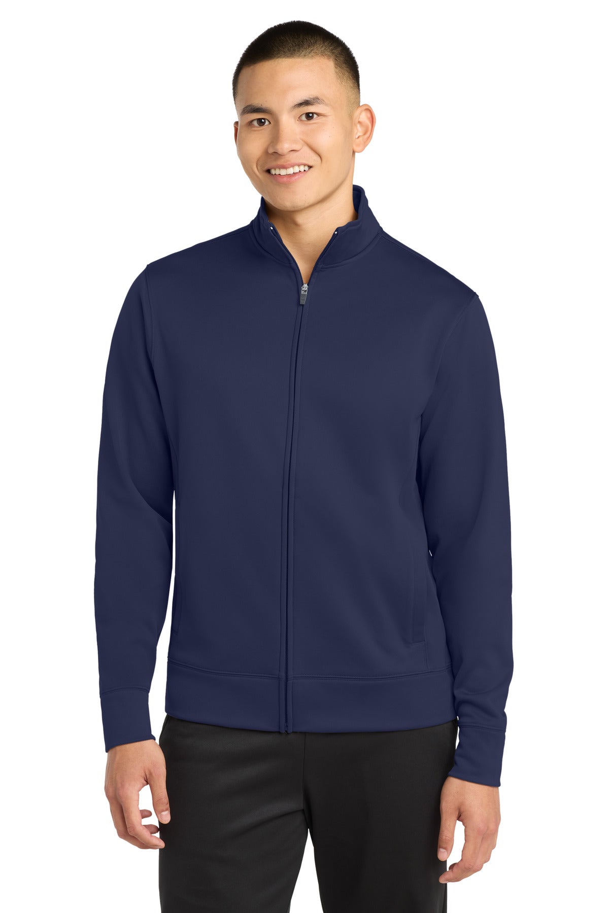 Sport-Tek® Sport-Wick® Fleece Full-Zip Jacket.  ST241 - Navy