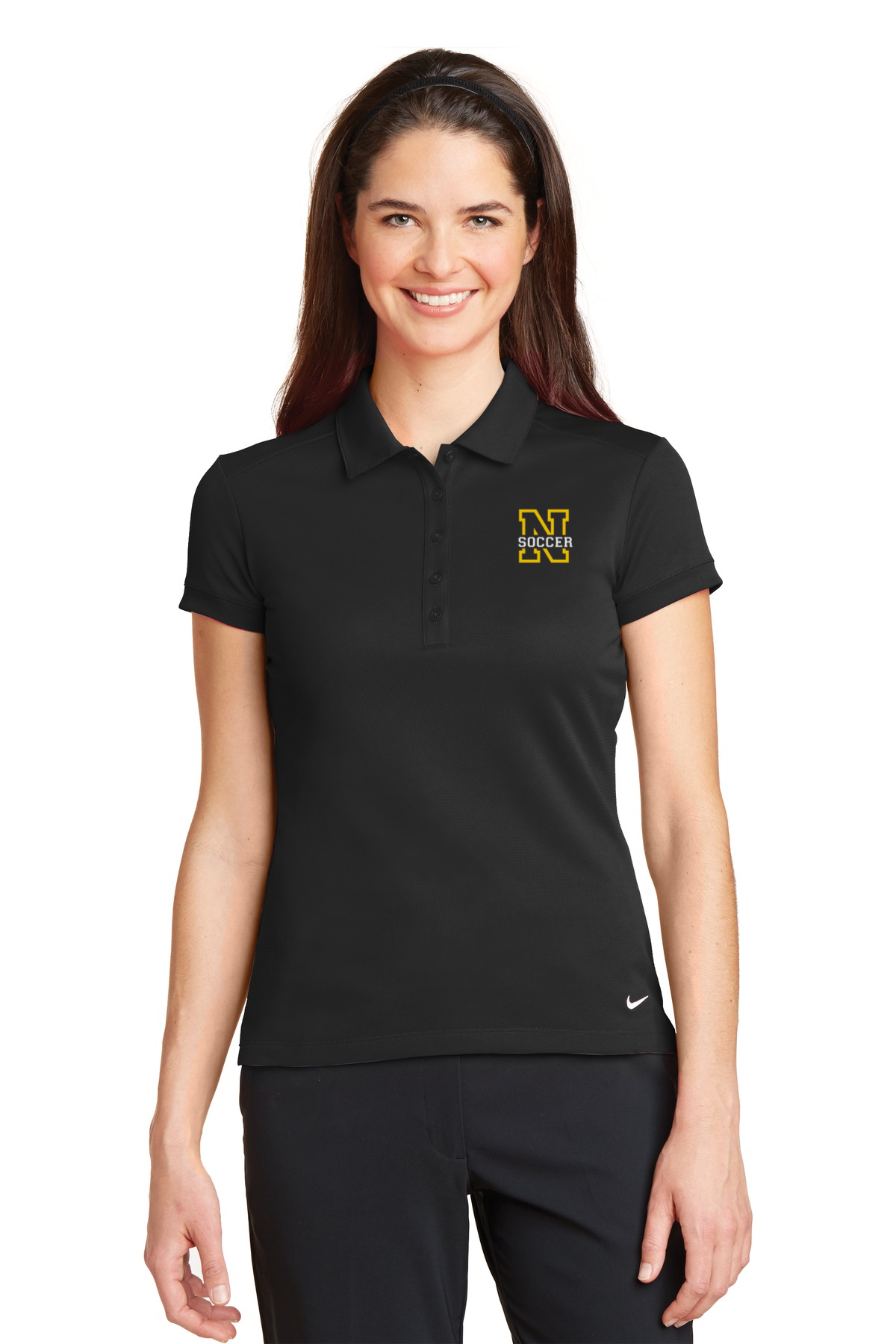 Nike Women's Dri-FIT Solid Icon Pique Modern Fit Polo.  746100